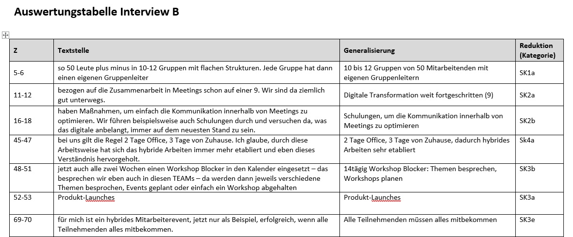 Interviews auswerten